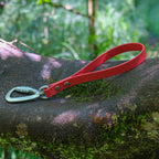 Poignée de harnais pour chien en Biothane rouge avec mousqueton à verrouillage en aluminium